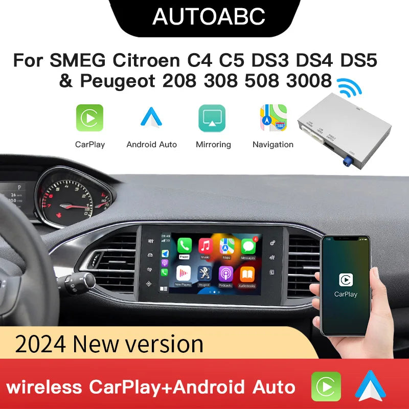 Wireless Carplay Android Auto For Peugeot Citroen SMEG Picasso for Peugeot 308 508 208 300 | AUTOKITSHOP