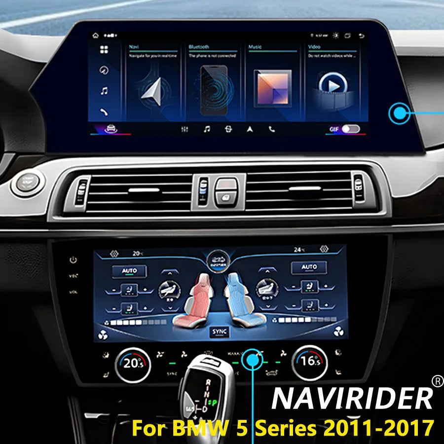 For BMW 5 Series 2011-2017 HD AC Panel Board Climate Control 10.25 inch LCD Large Touch Sc | AUTOKITSHOP