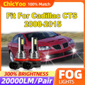 60W Fog Lights 20000LM Canbus Fog Lamps 12V 6000K Plug And Play Fit For Cadillac CTS 2008