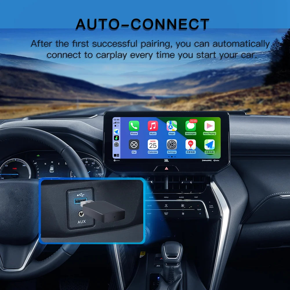 2024 Mini CarPlay Wireless Adapter Smart box CarPlay Dongle Bluetooth WiFi Fast Connect Pl