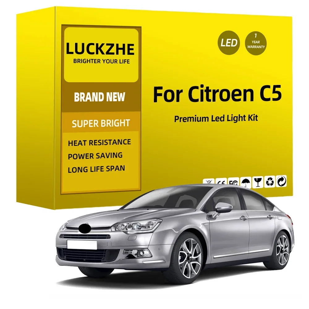 LED Interior Light Kit for Citroen C5 I II 2000-2010 - Canbus Dome Map Door Trunk Bulbs | AUTOKITSHOP