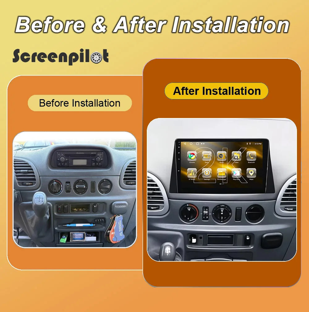 Android 16 For Mercedes Benz Sprinter 2000 2001 2002 2003 2004 - 2007 GPS Carplay Car Ster | AUTOKITSHOP