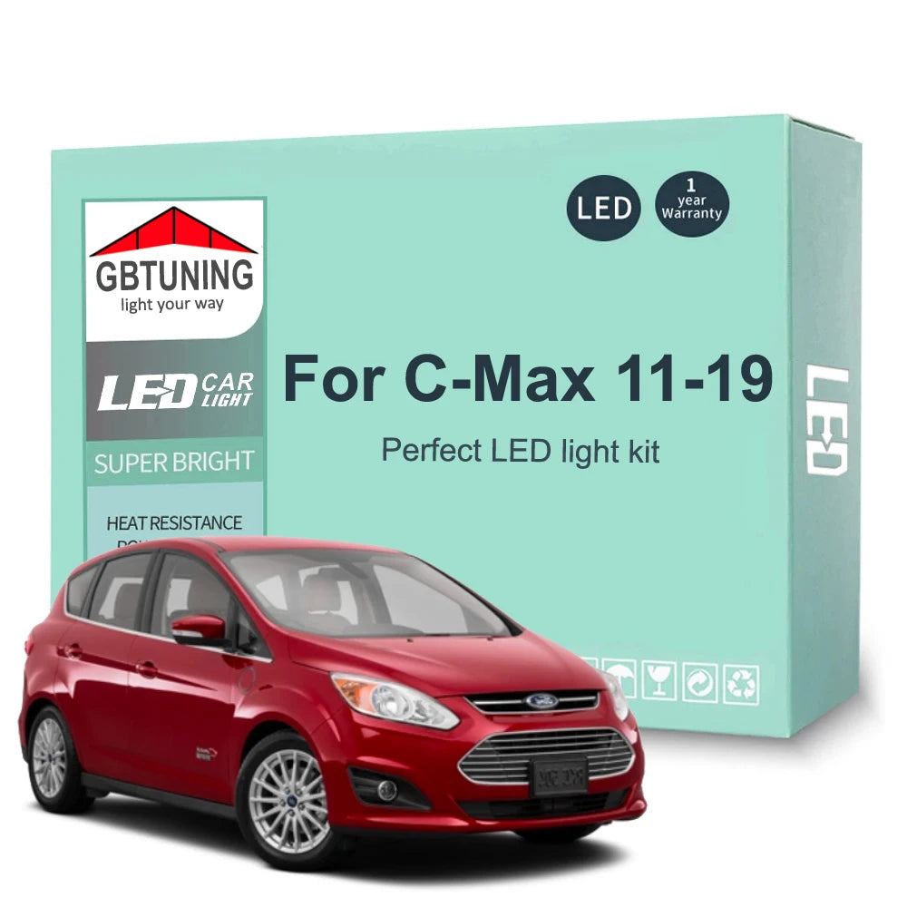 14-Piece LED Interior Light Kit for Ford C-Max Cmax - Canbus Error-Free Bulbs | AUTOKITSHOP