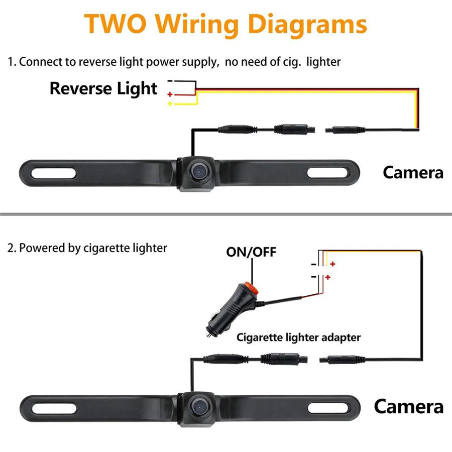 HD rear camera wifi wireless reversing camera for US license plate frame