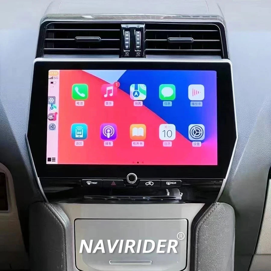 QLED Car Multimídia Player HU Auto Carplay BT 11.6inch Car Radio For Toyota Prado 2010-202