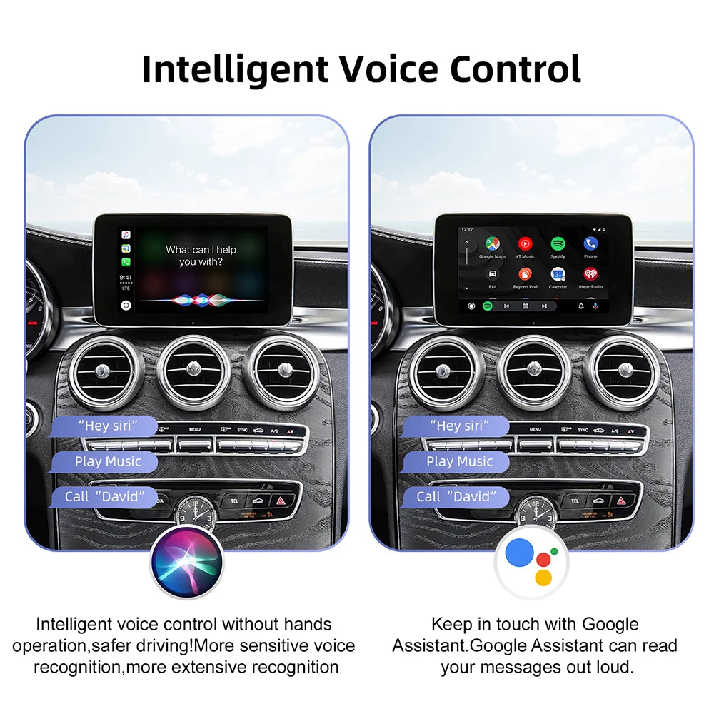Wireless CarPlay Android Auto retrofit kit for Mercedes Benz NTG 4.5 4.7 System A B C E Cl