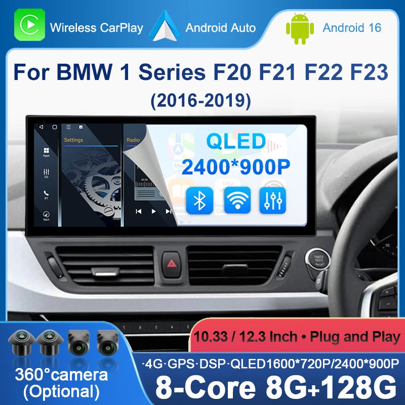 12.3 Touch Screen Display For BMW 1 Series F20 F21 F22 F23 2016-2019 NBT EVO System Wirele