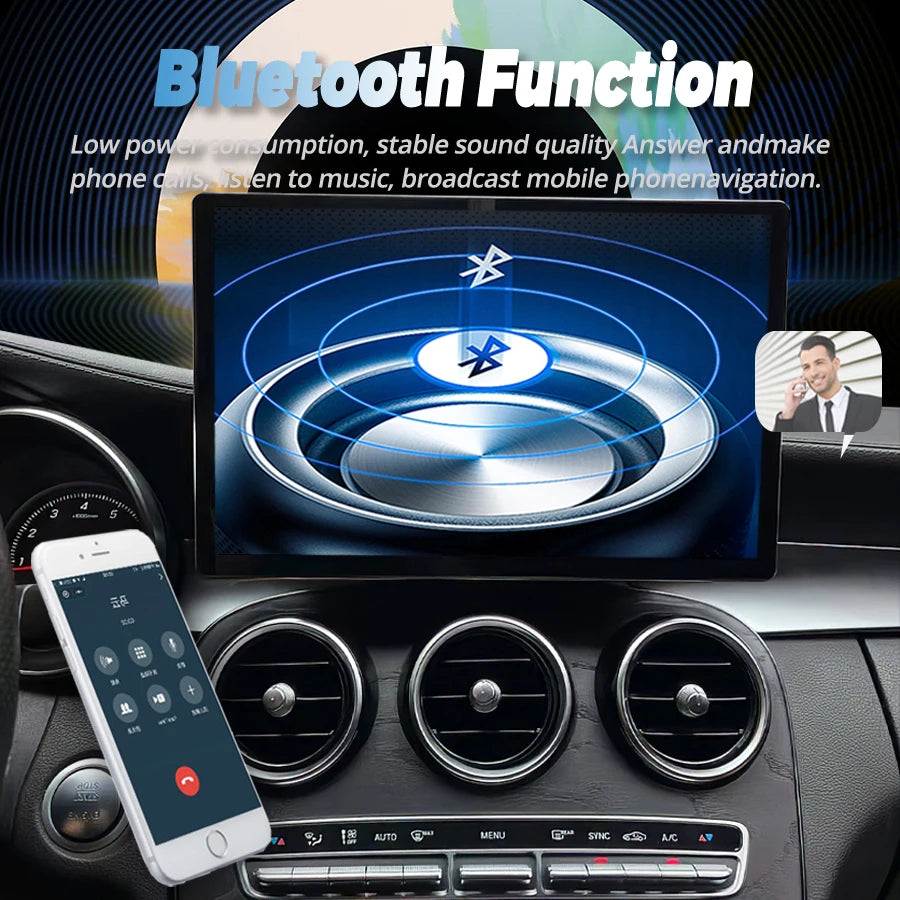 13.3" Car Radio Android 14 Auto Video Player For Mercedes Benz C CLASS V Class W446 W447 X | AUTOKITSHOP