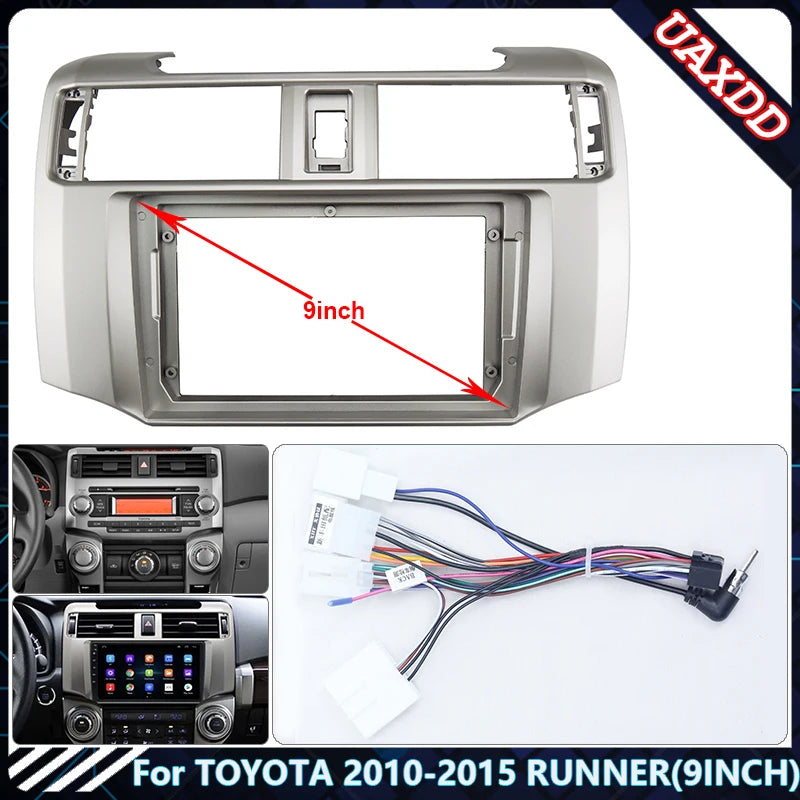 For TOYOTA 2010-2015 RUNNER 9INCH Car DVD Radio Android Host Speaker Decoder MP3 MP5 Fasci