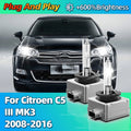 35W Car Bulb HID Xenon Headlight D1S 6000K Lamp Longer Life For Citroen C5 III MK3 2008 20