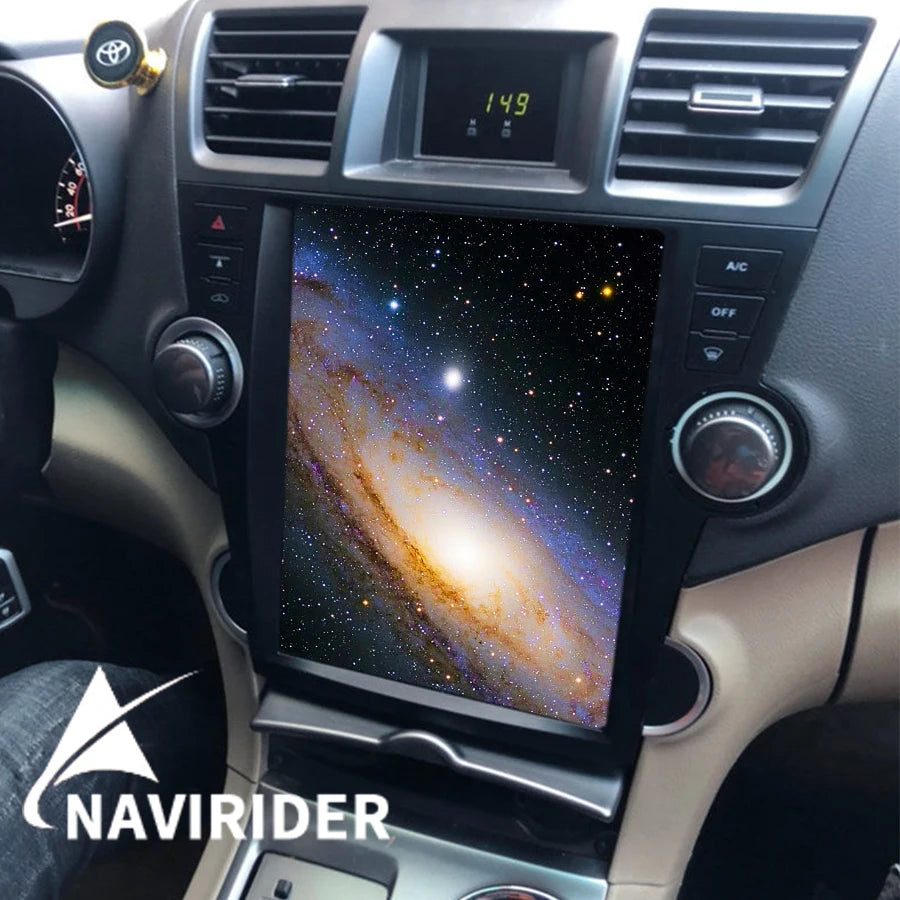 GPS Navi Stereo HU For Toyota Highlander 2009-2013 Android 14 BT 12.1'' Carplay radio with