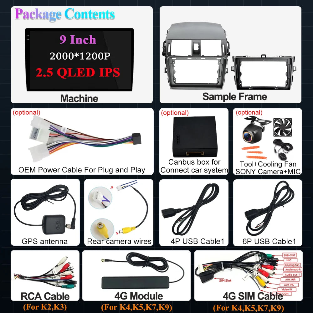 Android15 Car Stereo Radio For Toyota Corolla E140/150 2007 2008 2009 2010 2011 2012 2013  | AUTOKITSHOP
