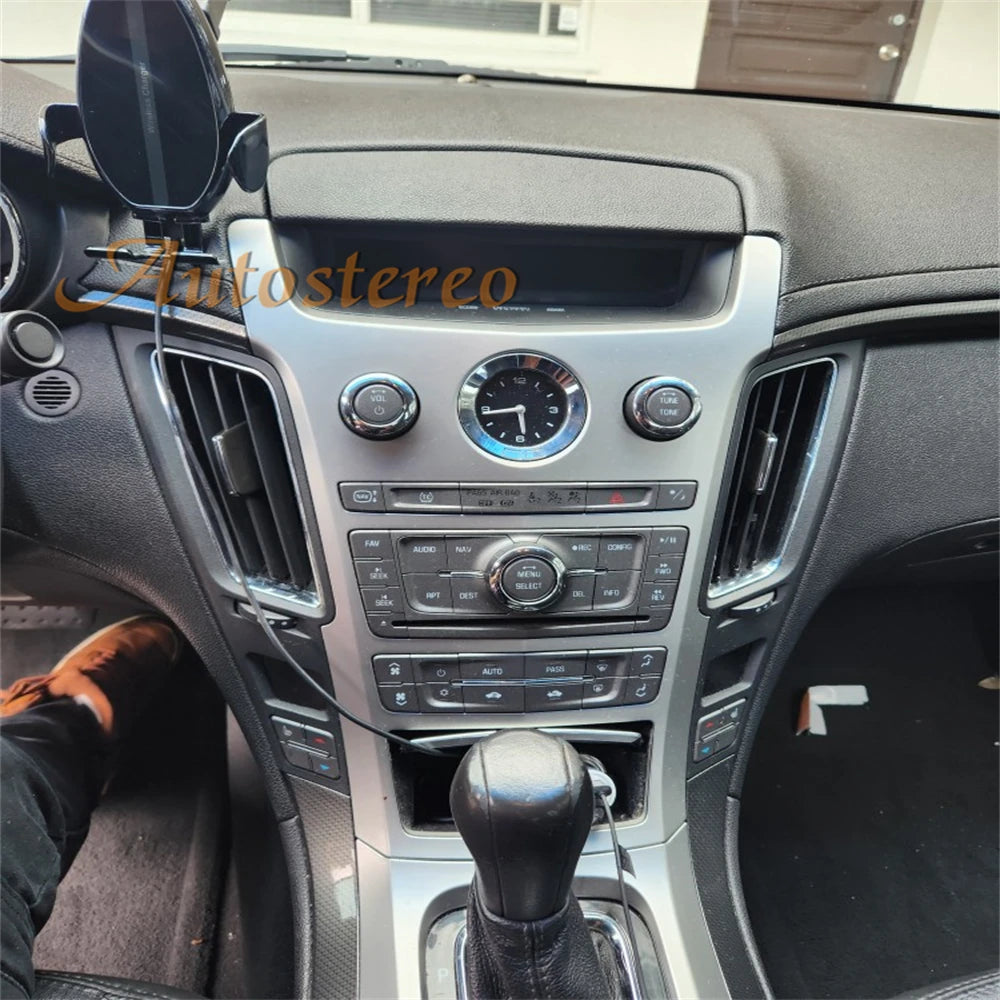 Carplay Android 14 Car GPS Navigation For Cadillac CTS 2007-2012 Tesla Screen Head Unit Mu