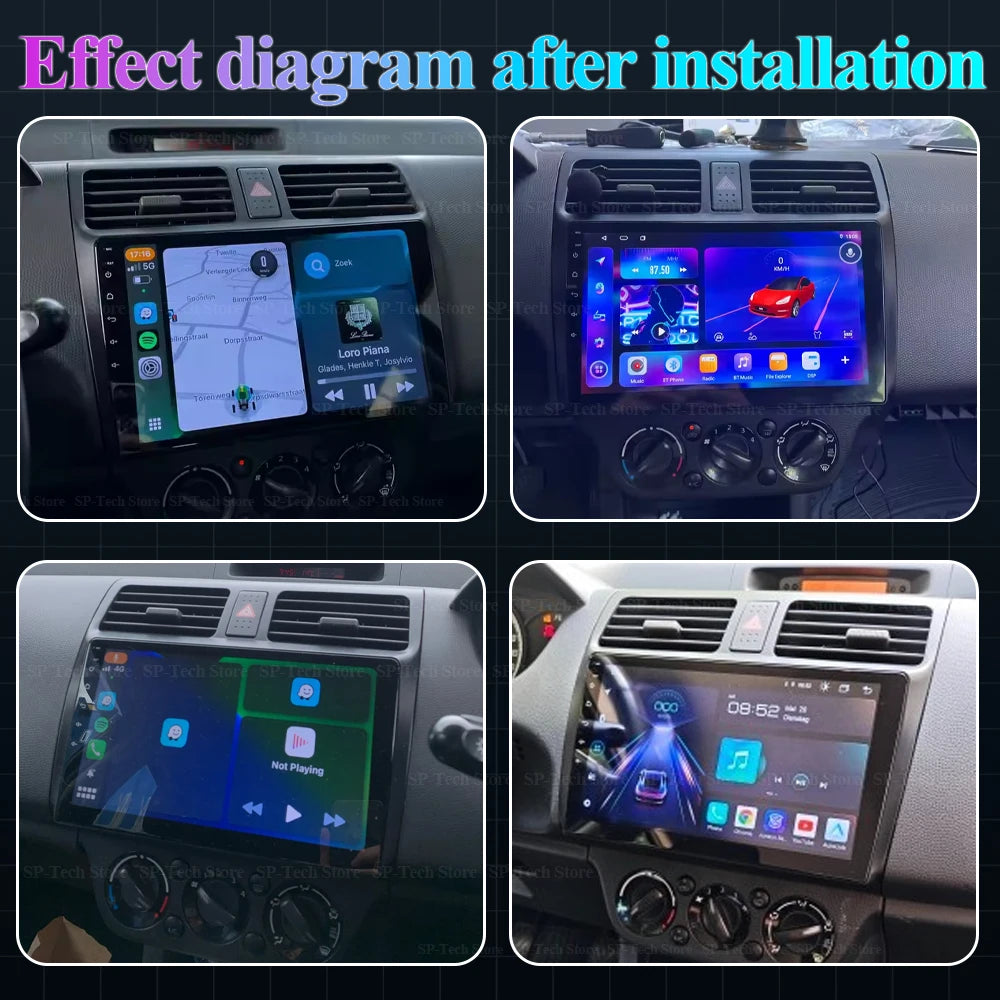 2din Android 16 Car Radio For Suzuki Swift 2003 - 2006 2007 2008 2009 2010 Multimedia Play | AUTOKITSHOP