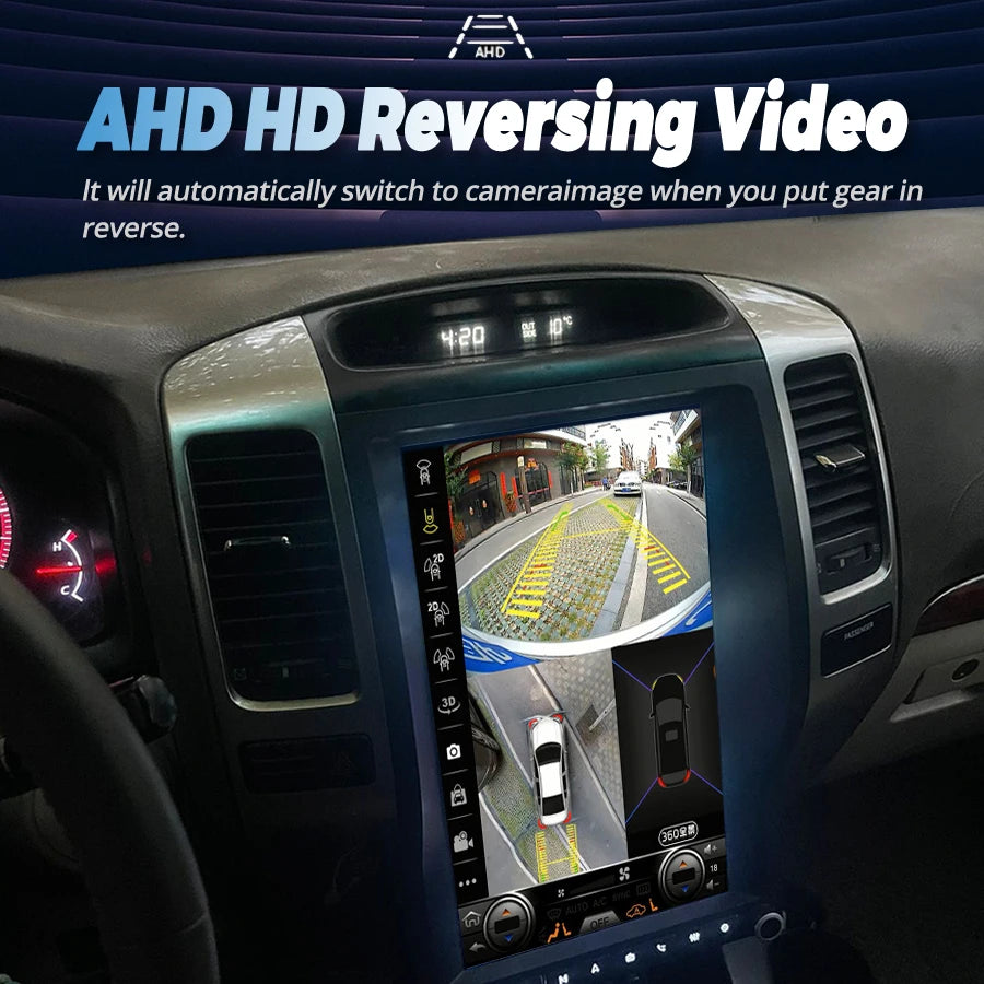 For Toyota Land Cruiser Prado LC120 GPS Car Radio 13.6inch Multimedia Video Player Autorad
