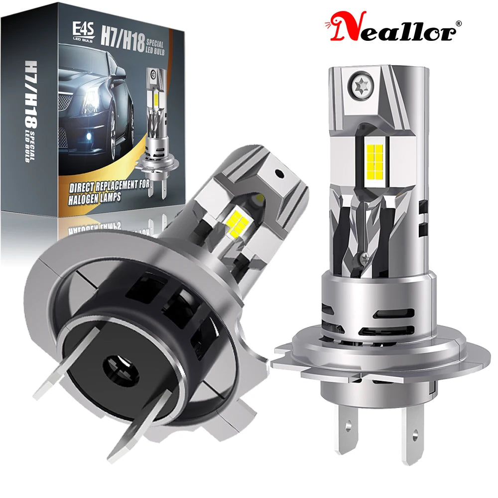 2x H7 Led Canbus No Error Headlights White Lights Diode Bulb 12v Car Driving Running Lamp