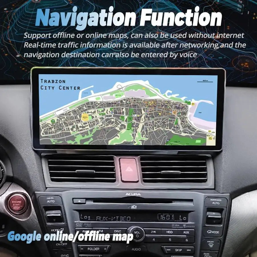 12.3" Android 15 CarPlay Touch Screen Radio For Acura TL 2008 -2013 Multimedia Video Playe | AUTOKITSHOP