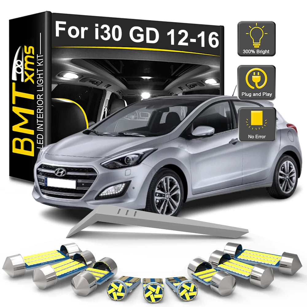 12-Piece LED Interior Light Kit for Hyundai i30 GD - Canbus Error-Free Bulbs | AUTOKITSHOP