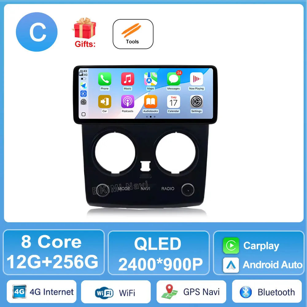 12.3" Multimedia Player Car Radio for Nissan Qashqai 2008-2015 - GPS, Carplay, Android Auto, 4G WiFi Head Unit