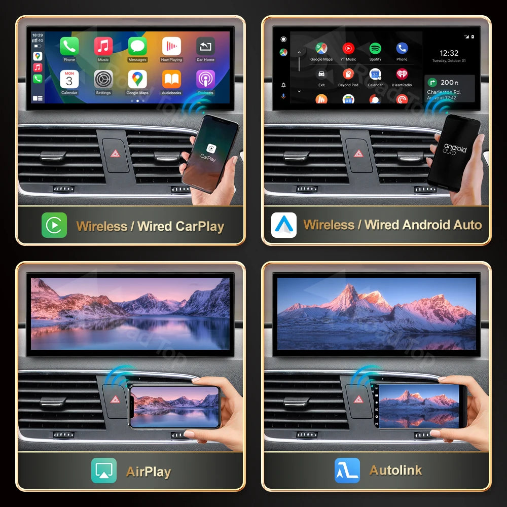 RoadTop 12.3' Linux Touch Scree Wireless CarPlay For Audi Q3 2013-2018 Multimedia Display