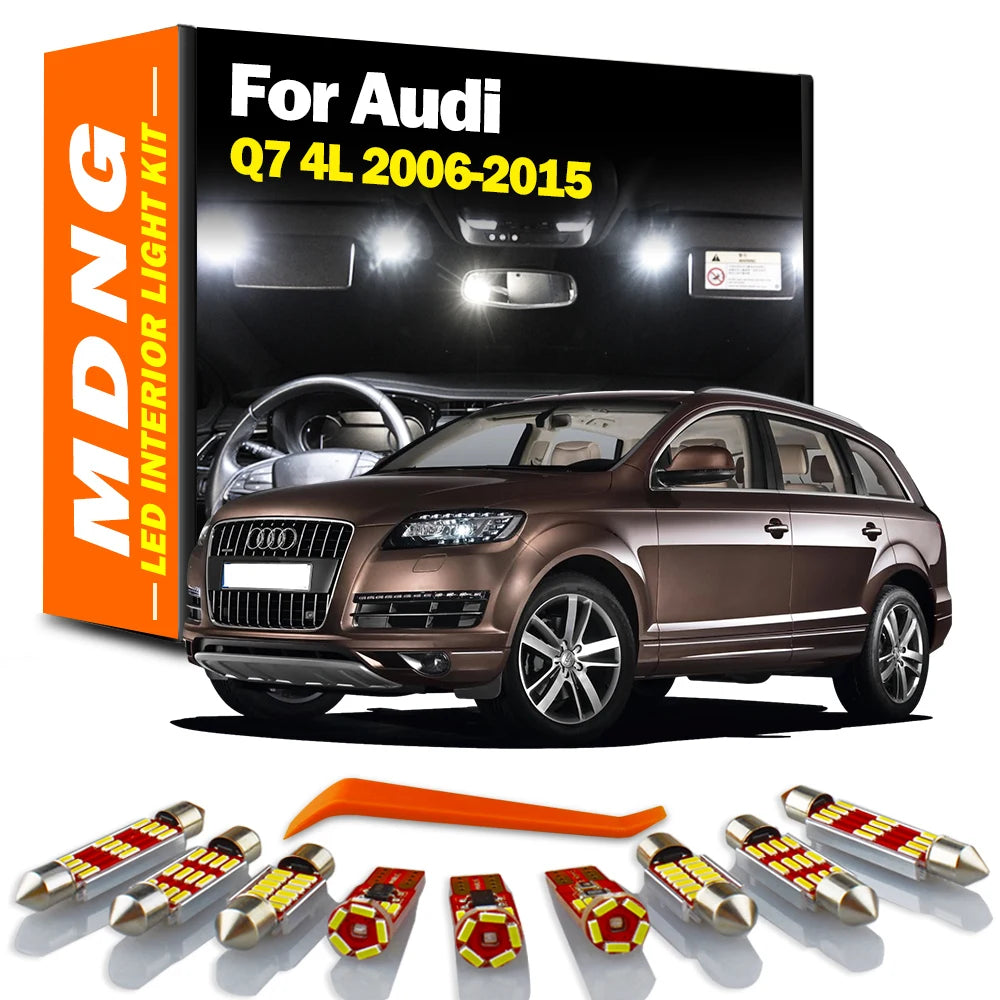 21-Piece LED Interior Light Kit for Audi Q7 4L 2006-2009 - Canbus Dome Map Door Trunk Bulbs | AUTOKITSHOP