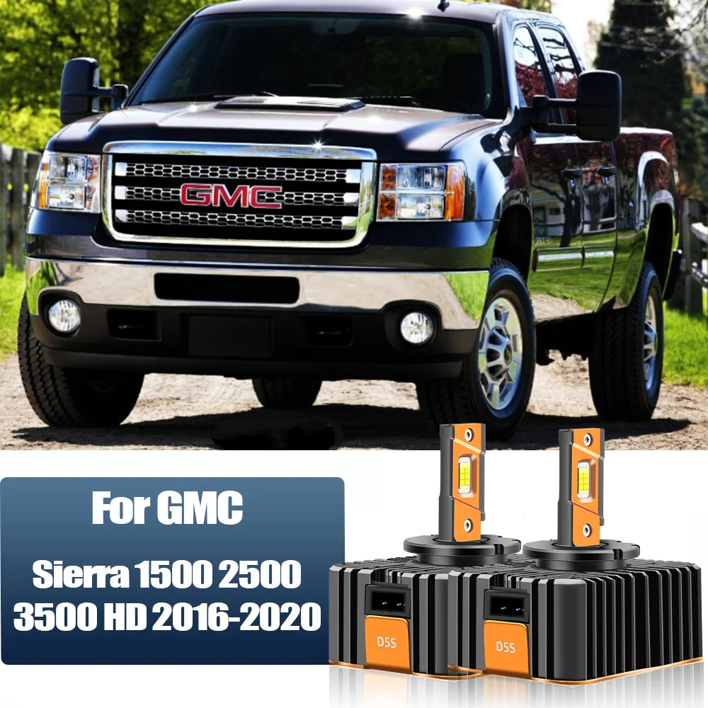 LED 80000LM Bright Auto Headlights Bulb 6000K White Lamp Car Light For GMC Sierra 1500 250