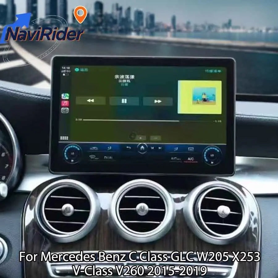 11.5" For Mercedes Benz C Class GLC W205 X253 V-Class V260 2015-2019 CarPlay Android Car M