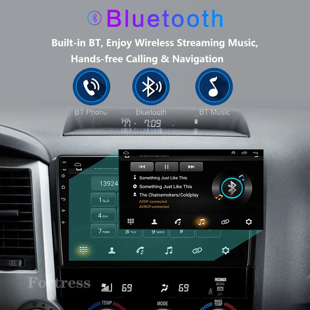Android 16 Car Radio Multimedia Video Player For Toyota Tundra XK50 2007 - 2013 Sequoia XK