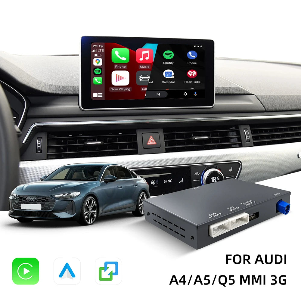 OEM Screen Upgrade Decoder Box for Audi A4, A5,Q5 2008-2018 MMI 3G with CarPlay & Android