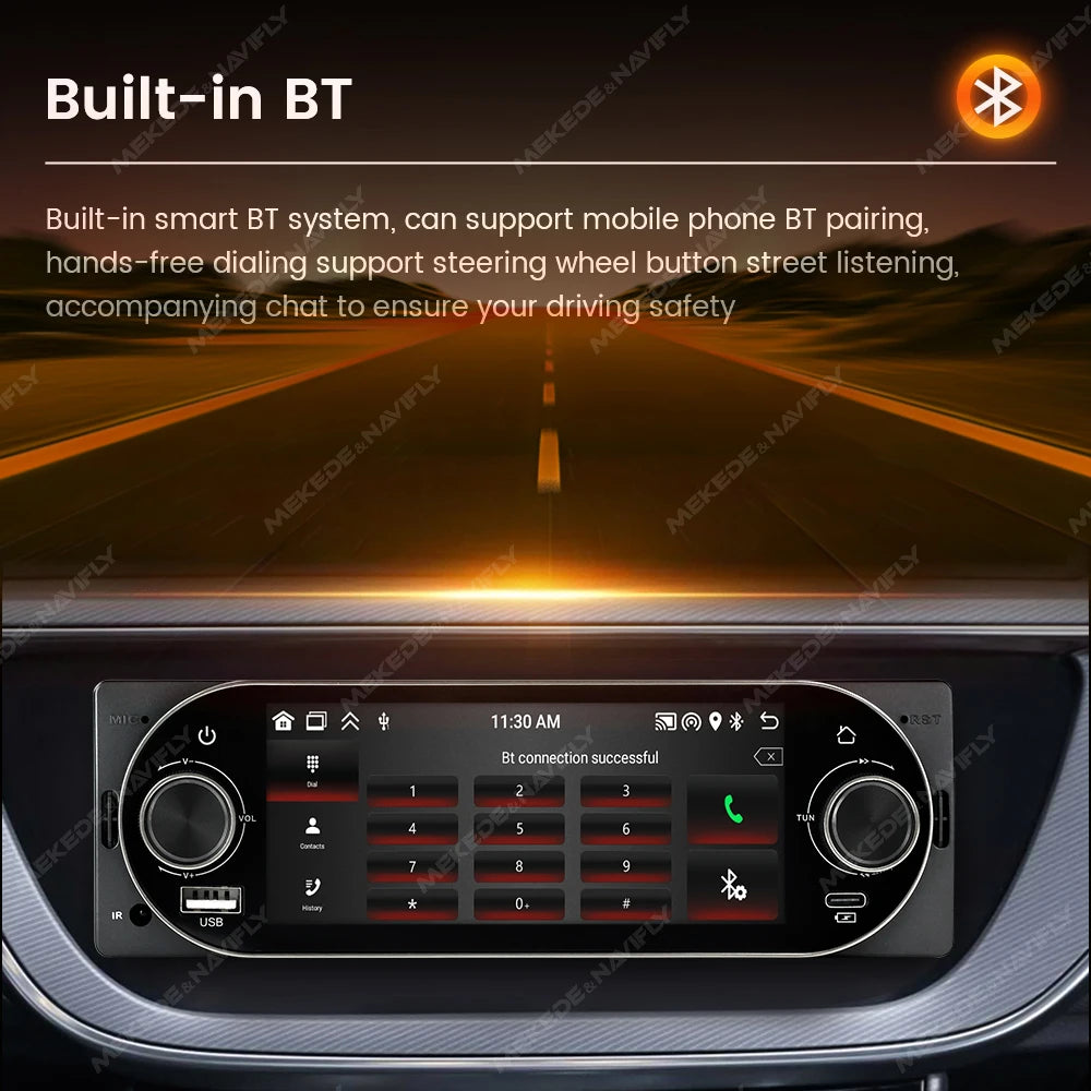 5.2inch Android 13 1DIN Touch Screen Car Radio For Universal Autoradio Multimedia Video Pl
