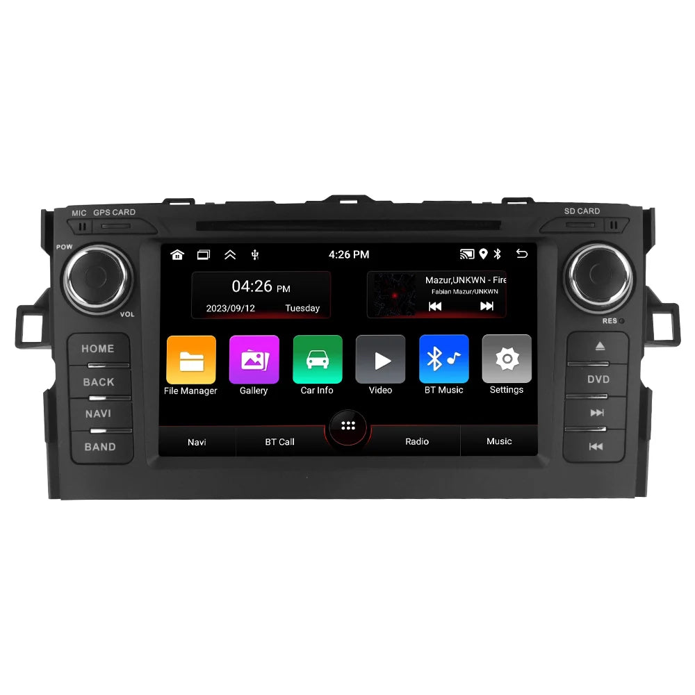 7 Inch Android 15 Wireless Carplay Android Auto Car Radio Stereo for Toyota Auris 2006 - 2 | AUTOKITSHOP