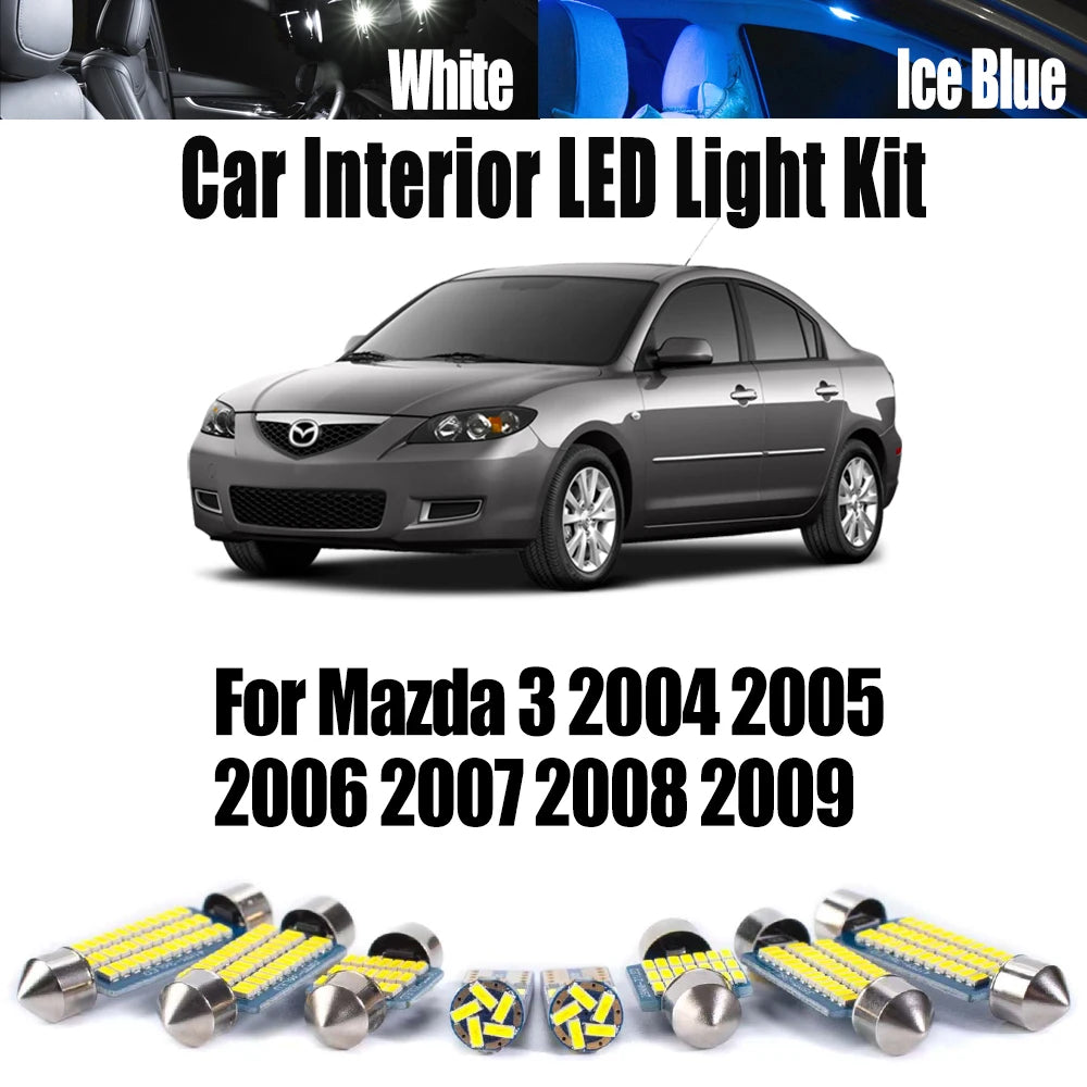 8-Piece LED Interior Light Kit for Mazda 3 - Canbus Error-Free Bulbs | AUTOKITSHOP