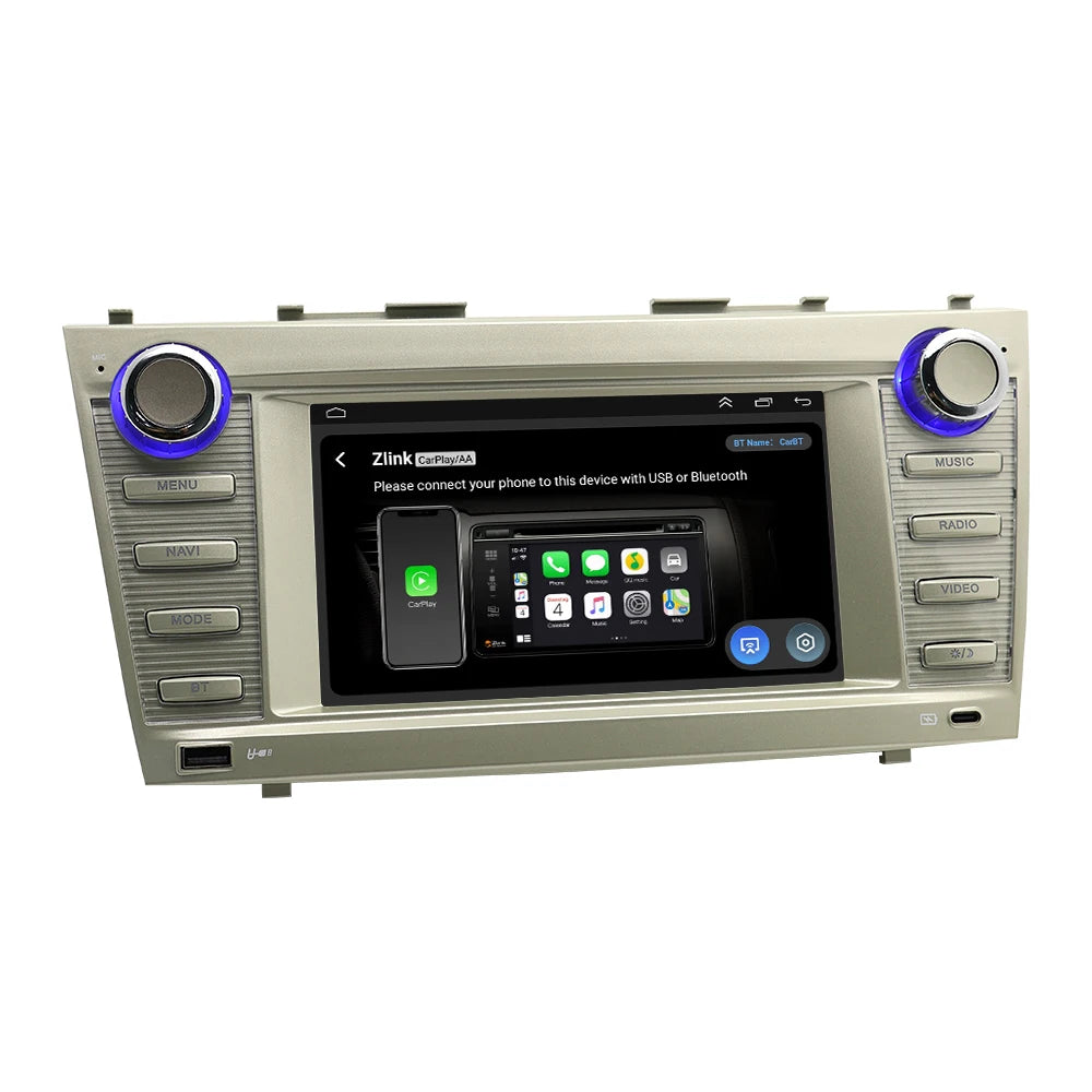 7" Android Car Radio GPS for Camry 2006-2011 - Wireless CarPlay Android Auto Bluetooth Steering Control