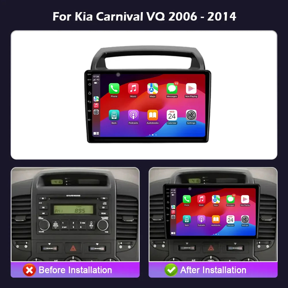 Car Radio For KIA Carnival VQ 2006 2007-2014 Android Auto Multimedia Navigation Wireless C