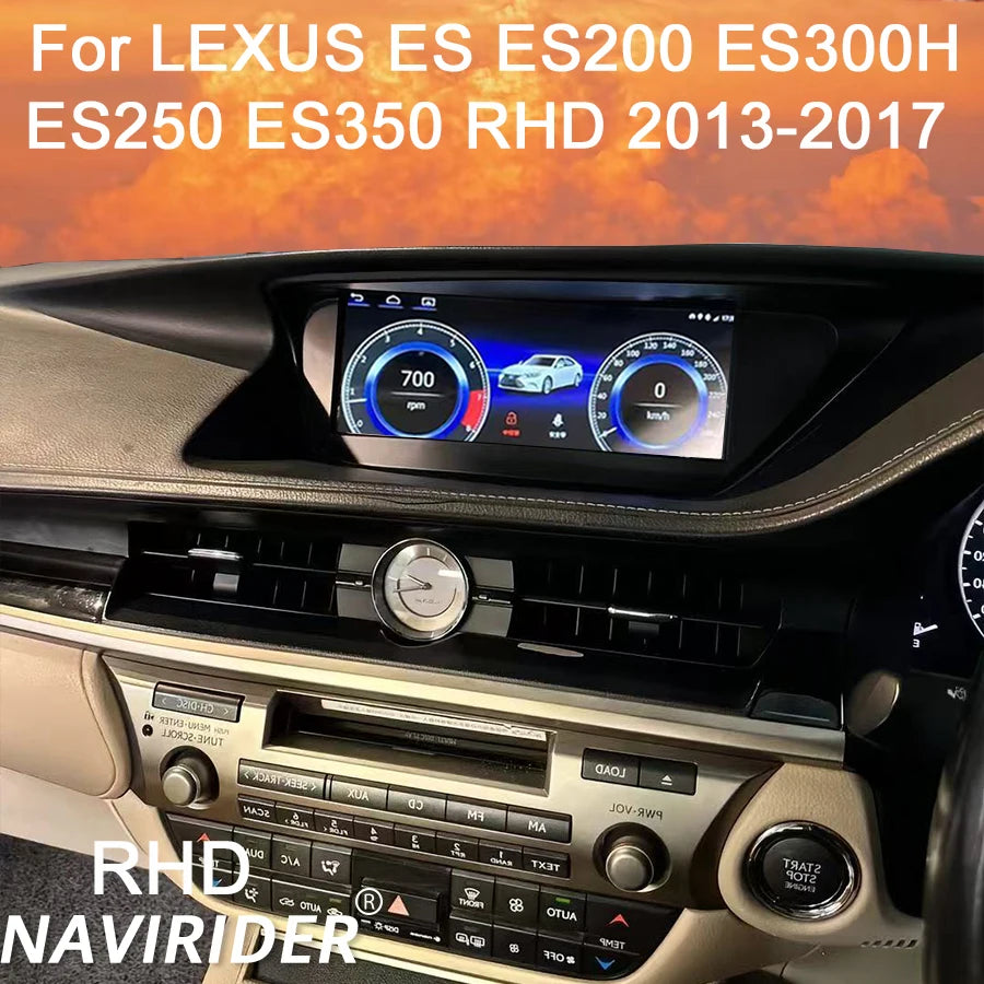 RHD Navigation Android 14 Car Radio Bluetooth 10.25inch Stereo For LEXUS ES ES200 ES300H E