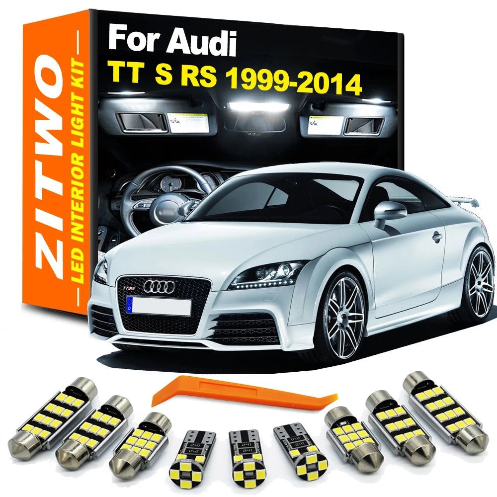 ZITWO LED Interior Dome Map Reading Light Kit For Audi TT MK1 MK2 8N 8N3 8N9 8J 8J3 8J9 Coupe Roadster 1999-2014 Accessories