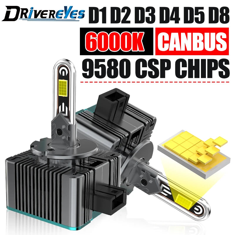 D3S D1S D3R D1R LED Xenon Bulb HID 1:1 Car Headlight D2S D4S 30PC 9580 CSP Canbus LED Turb
