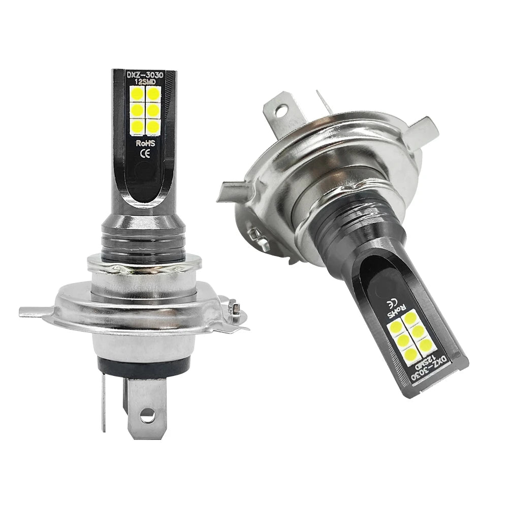 2Pcs LED H4 H7 H11 Car Headlight  H8 H9 H10 H1 H3 Car Fog Light Bulbs 9005 9006 Auto Driving Running Lamps 12000LM 80W 12V 24V