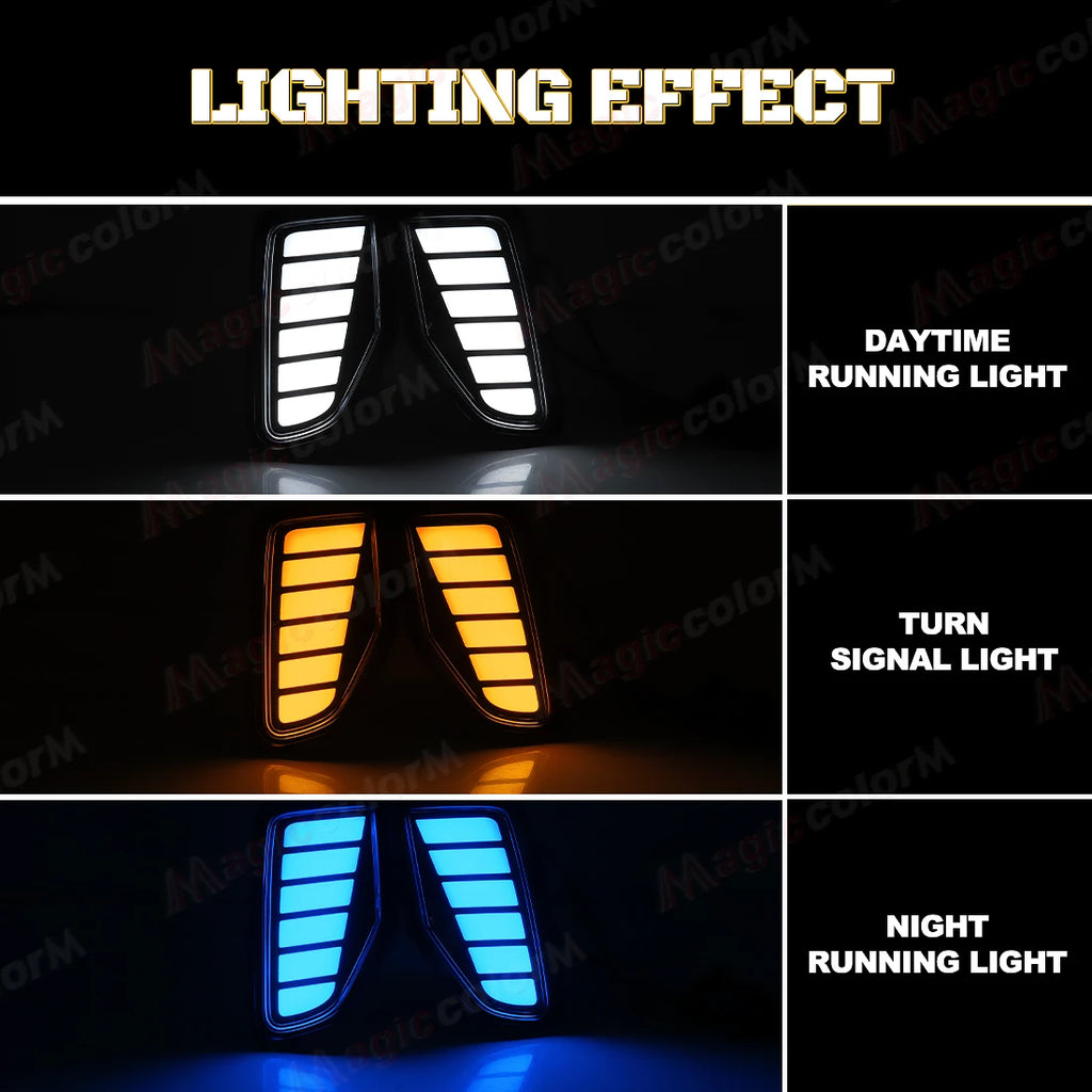 DRL For Toyota Corolla Cross 2024 2025 LED Daytime Running Lights Turn Signal Fog Lamps Fr | AUTOKITSHOP