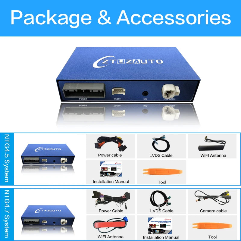 Wireless CarPlay for Mercedes Benz ML GL W166 X166 NTG4.5/4,7 2012-2015, with Android Auto