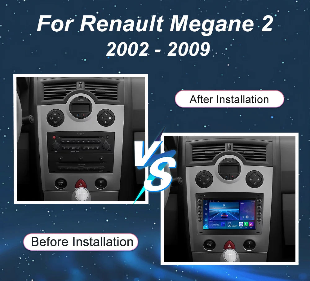 Android 16 Car Radio For Renault Megane 2 2002 - 2009 Car Multimedia Video Player Navigati