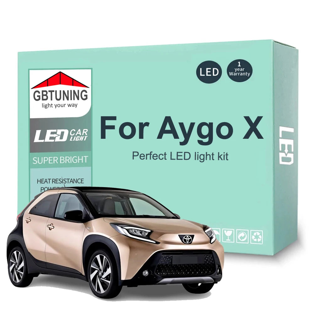 8-Piece LED Interior Light Kit for Toyota Aygo X - Canbus Error-Free Bulbs | AUTOKITSHOP