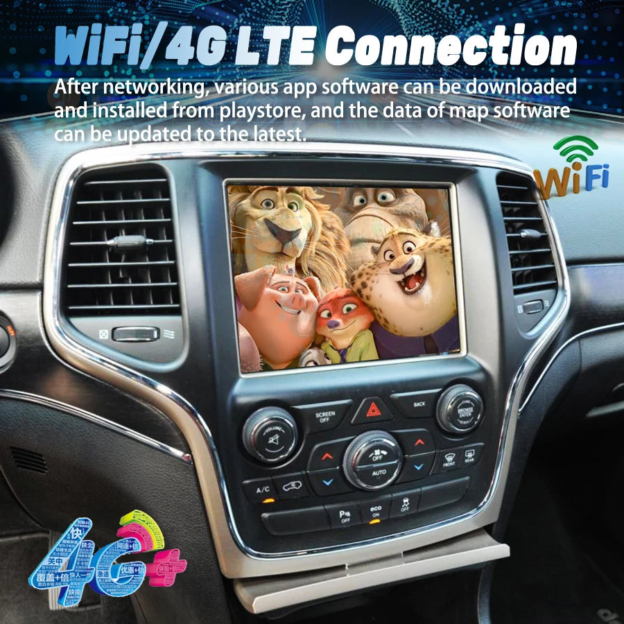 8.4" Android Smart Caplay Screen Car Radio For Jeep Grand Cherokee Stereo GPS Multimedia V