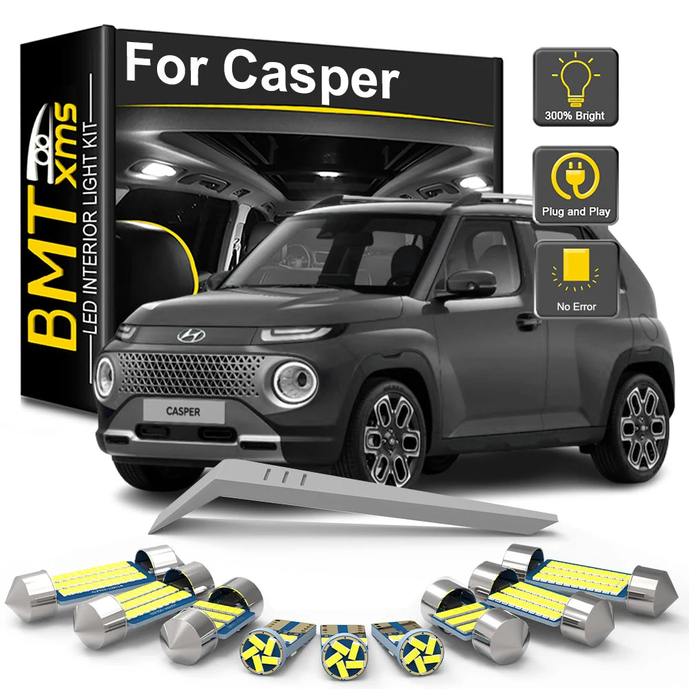 10-Piece LED Interior Light Kit for Hyundai Casper - Canbus Error-Free Bulbs | AUTOKITSHOP