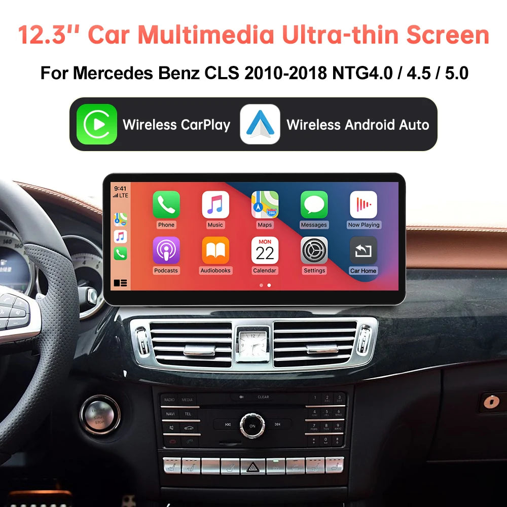 CN 12.3'' Ultra-thin Linux Touch Screen Wireless CarPlay Android Auto For Mercedes-Benz CL | AUTOKITSHOP