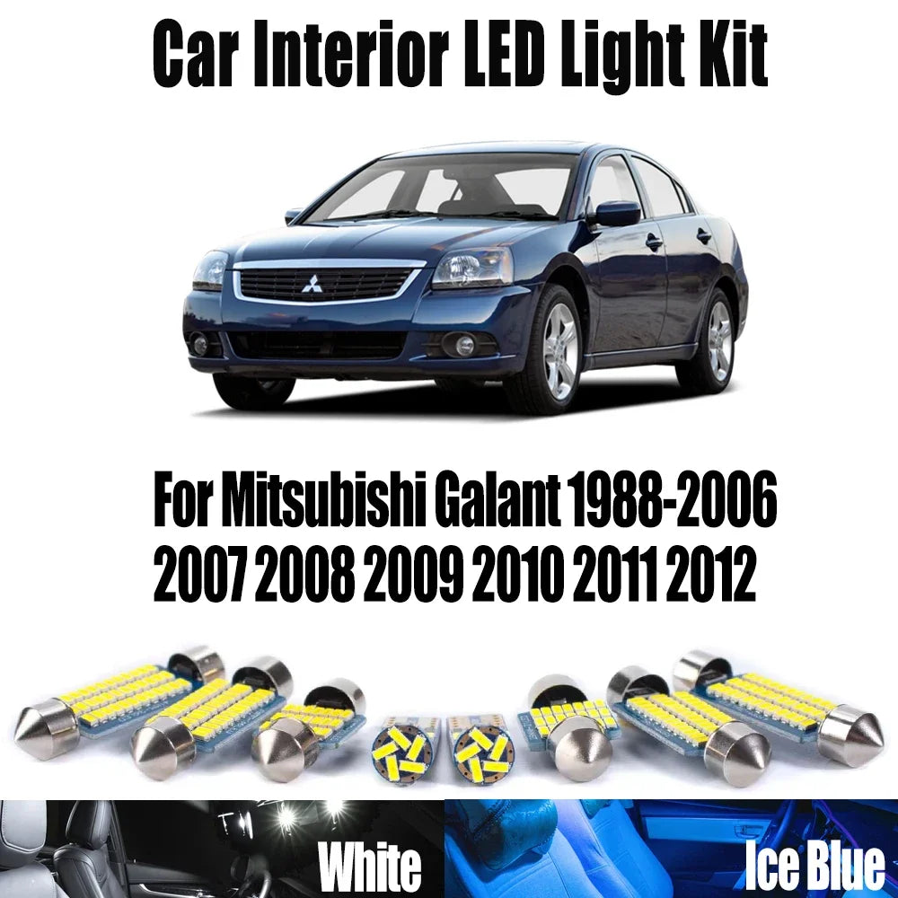 LED Interior Light Kit for Mitsubishi Galant 1988-2009 - Canbus Dome Map Door Trunk Bulbs | AUTOKITSHOP