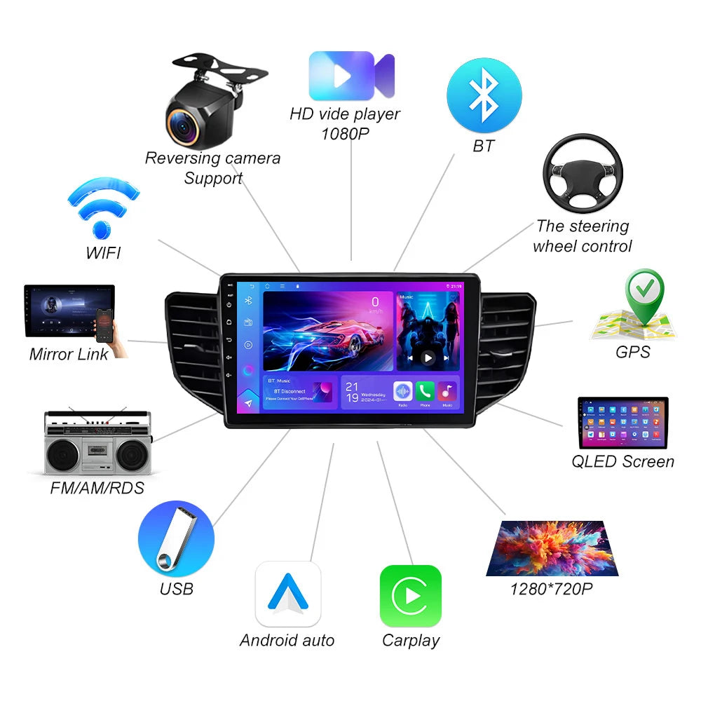 Android 16 For Chevrolet N400 V 2019 For Wuling Honggua Car Radio Multimedia Video Player  | AUTOKITSHOP