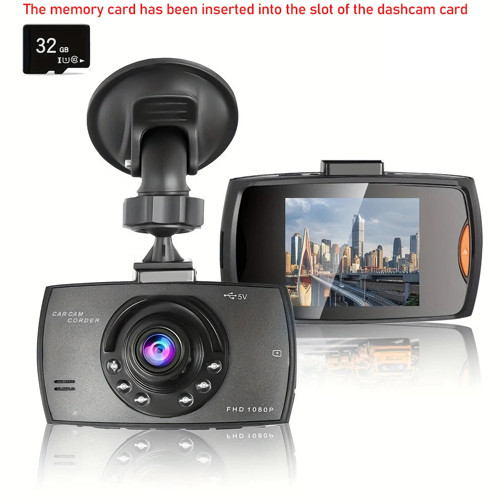 Full HD DVR dashboard camera, 1080P tachograph, driving recorder, cycle recording, night vision, wide Angle camera