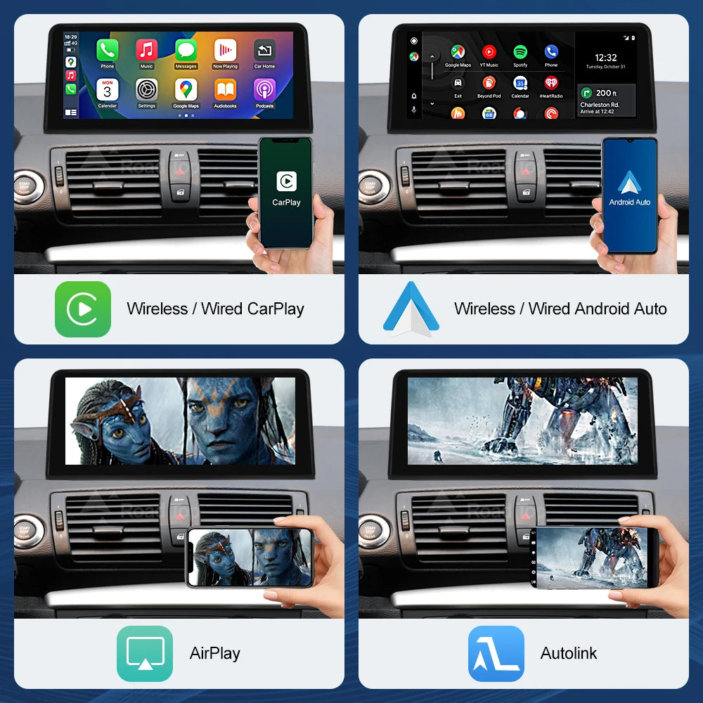 Wireless CarPlay Android Auto Car Multimedia For BMW 1 Series E81 E82 E87 E88 2004-2012 CC | AUTOKITSHOP