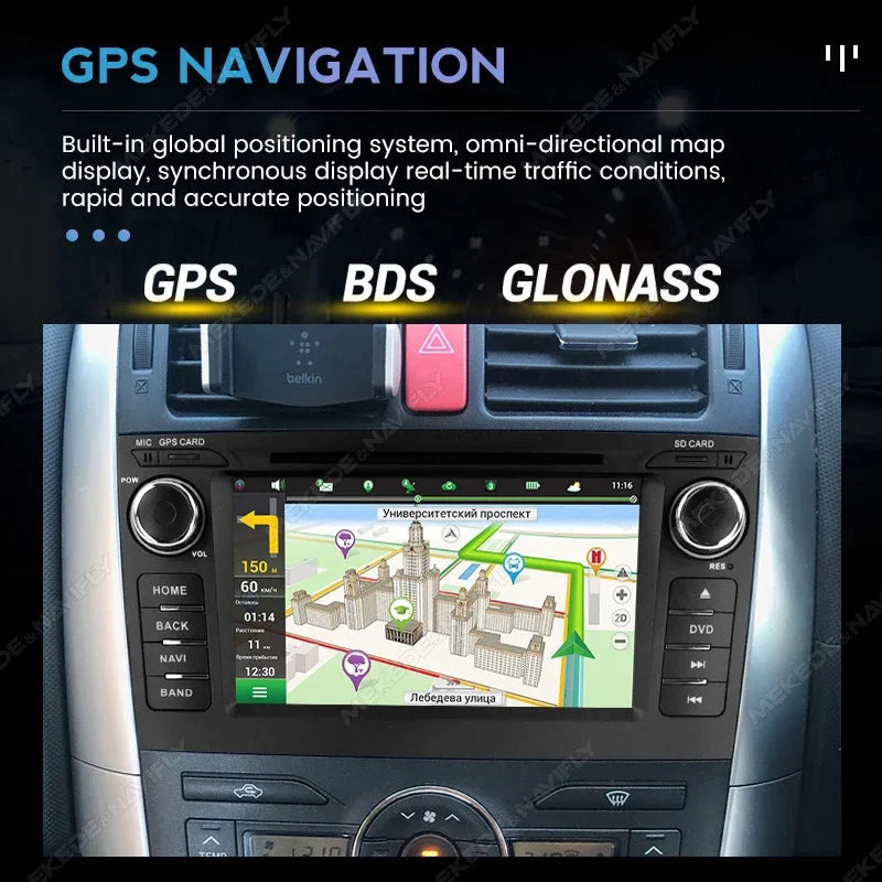 For Toyota Auris Corolla 2006-2012 Android 15 2 Din Car Radio Carplay BT Central Multimedi